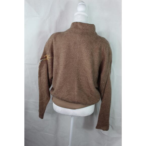 Vintage Kirin Creations Batwing Sweater Embroidered Chinese Dragon Rhinestone M - Picture 5 of 15